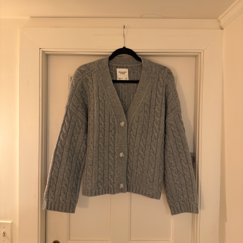 Gray Cable Knit Sweater